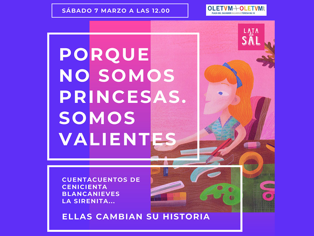 7/03 Cuentacuentos con Lata de Sal en la librería Oletvm de Valladolid. ¡Cenicienta, Blancanieves y La Sirenita como nunca antes te las habían contado!